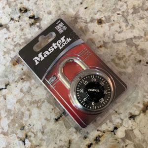MASTER LOCK 3 Digit Combination Dial Padlock Black 1500D Locker Bicycle Sports